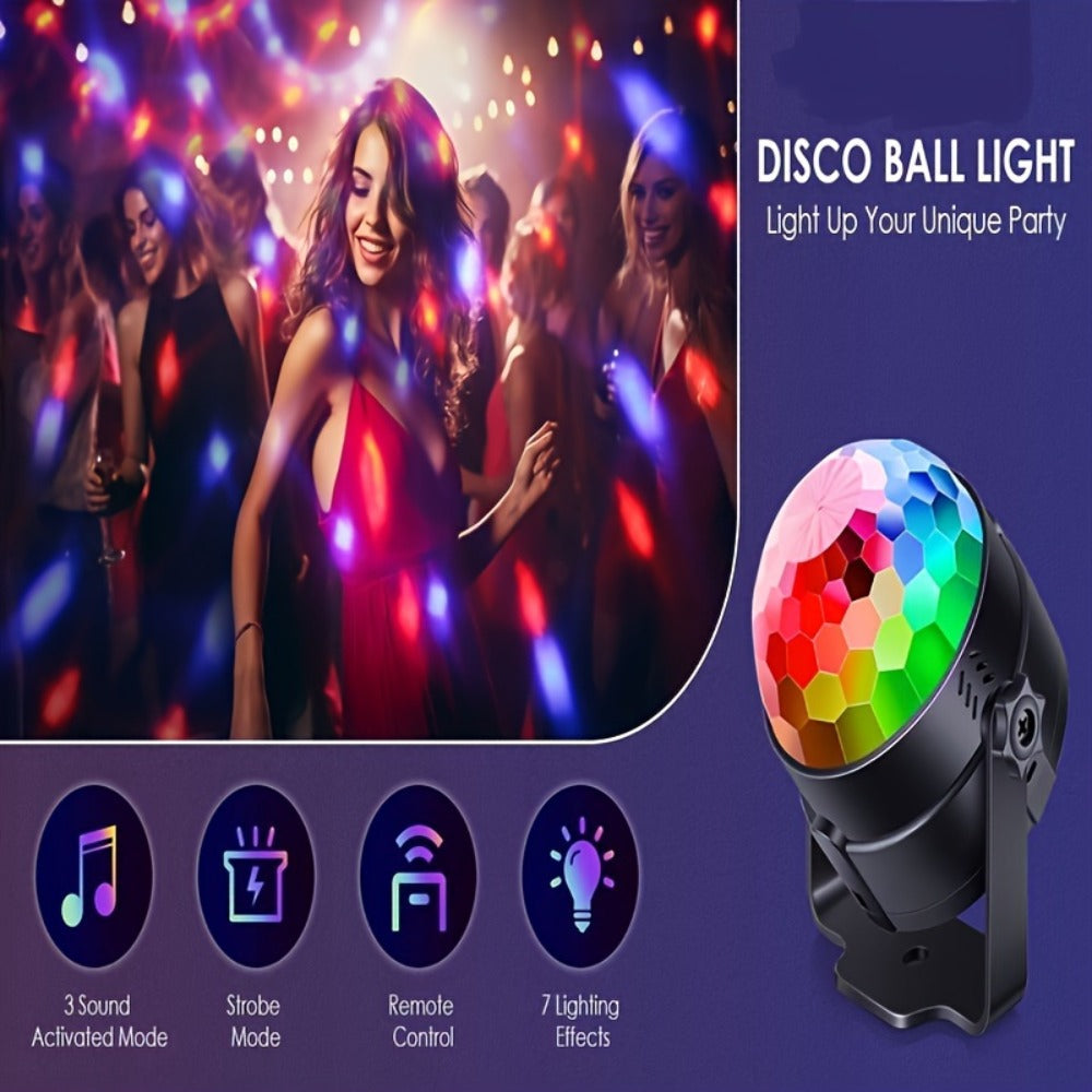 Party Lights Disco Ball Strobe Light Remote Control DJ Lighting Music Sync Rotating Effect for Home Room Dance Birthday Wedding Halloween Christmas Party Decorations 2pcs or 4pcs