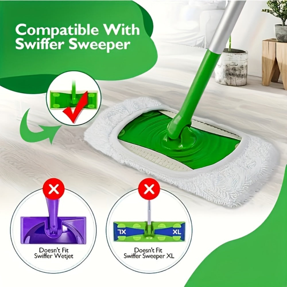 Washable Flat Mop Pads 15 Pack, Reusable Microfiber Replacement Pads for Flat Floor Mops, Wet & Dry Cleaning, Highly Absorbent Dirt & Water Trapping, Easy to Maintain ¨C Mop Not Included