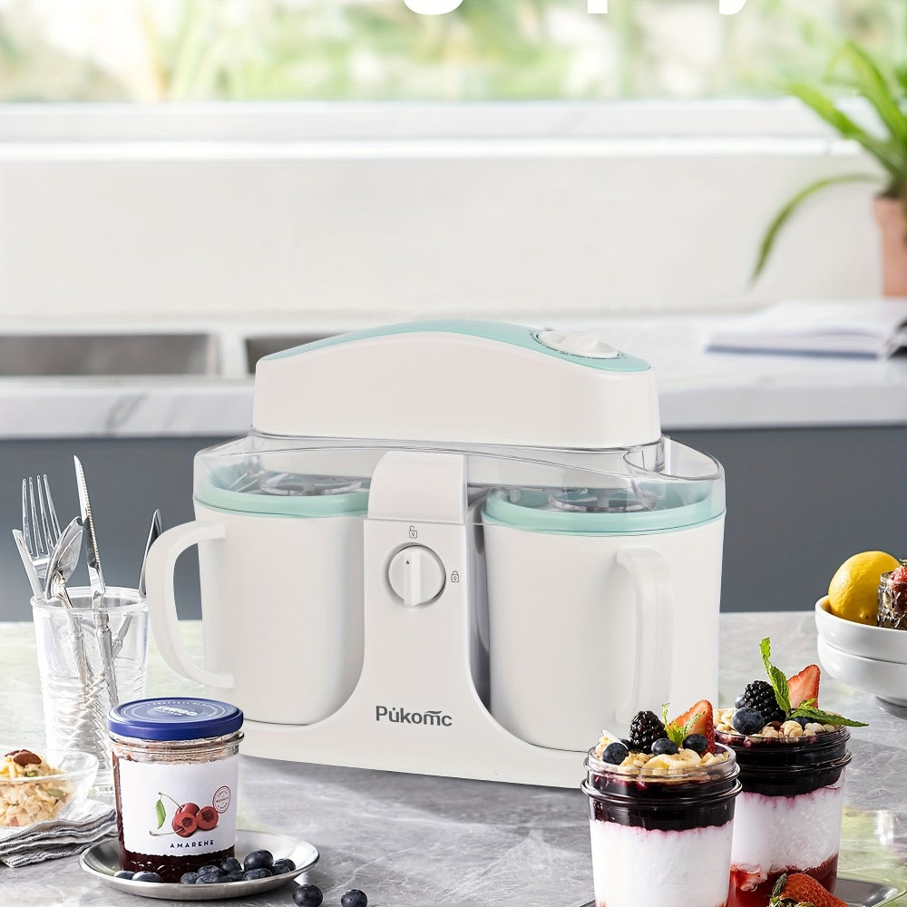 Ice Cream Maker 1 Quart Homemade Ice Cream Machine for Soft Serve Frozen Yogurt Smoothies Gelato Easy Clean Separate Bowl Design Compact Electric Dessert Maker