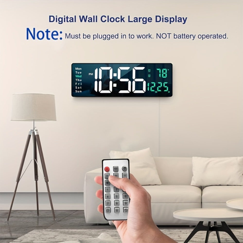 LED Digital Alarm Clock with Dual Alarm, Countdown Timer & 4-Level Dimmer for Bedside Nightstand