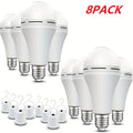 Emergency Light Bulb for Power Outages, Self-Charging Battery Backup LED Bulb 1200mAh 60 Watt Equivalent, Stays On During Blackout, E26 Base Rechargeable Backup Bulb for Home Safety Daily Use