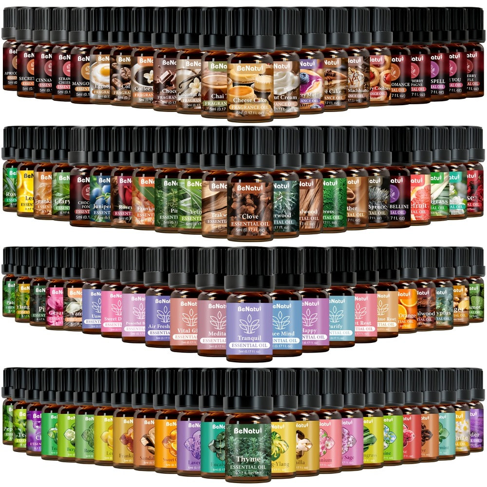 Essential Oil Set for Diffuser Humidifier Candle Making, Woody Coffee Date Night Garden Aroma Botanical Fragrance Oils, Sandalwood Cedarwood Lavender Peppermint Scents, Christmas Valentine Gift 12-24pcs