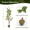 Artificial Olive Tree Large Faux Indoor Tree with Pot ¨C Realistic 5FT 6FT 7FT Multi-Trunk Fake Olive Tree with Leaves & Fruits for Living Room Home Office Entryway Decor