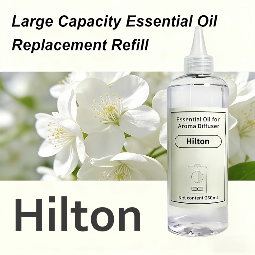 Large Capacity Essential Oil 8.79oz ¨C Premium Long-Lasting Floral Fragrance, Leak-Proof, Diffuser Compatible | Hilton, Shangri-La, Gardenia, Lavender, Ocean
