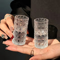 Shot Glass Set Diamond Engraved ¨C Whiskey Vodka Tequila Glasses for Parties Weddings Home Bar Entertaining Reusable Barware Gift