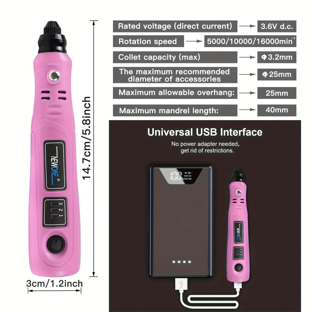Cordless Rotary Tool Kit 3.6V USB Charging ¨C Sanding Polishing Drilling Engraving Multi-Purpose Power Tool for Home Workshop Hobbyists 25/53/86 Pcs