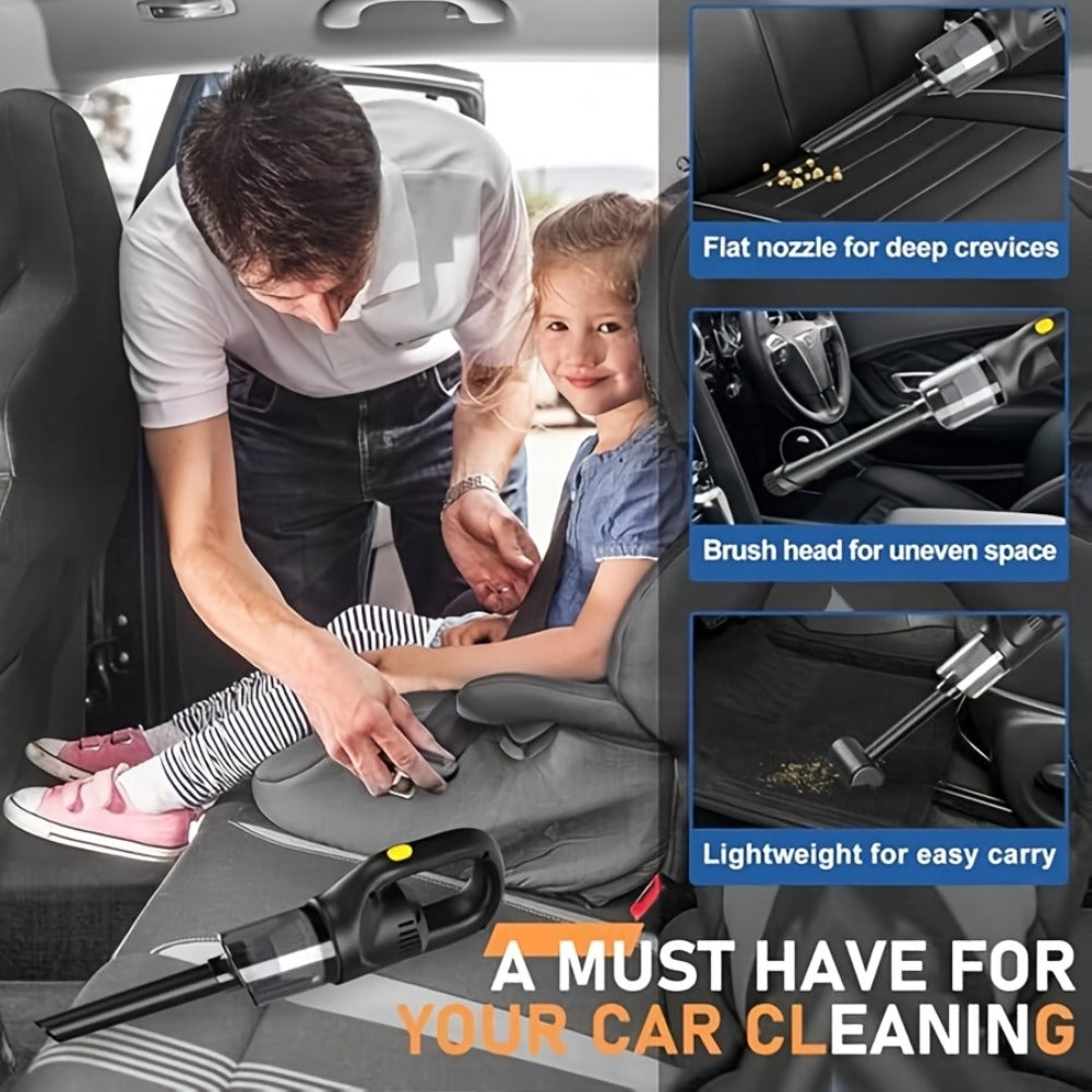 Cordless Handheld Vacuum Cleaner Rechargeable Portable with Ultra Strong Suction - Lightweight Wireless Design with Multiple Attachments for Home, Car, Sofa, Pet Hair & Hard-to-Reach Areas, Easy to Use