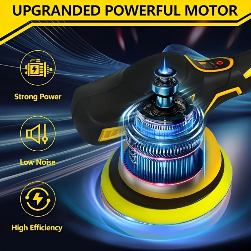 Cordless Car Polisher for DeWalt 20V Battery - 6 Variable Speeds 6800 RPM Buffer Polisher for Car Detailing Waxing Polishing Auto Scratch Removal Tool Gift for Men (Battery Not Included)