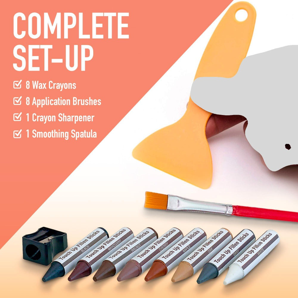 Wood Scratch Repair Kit Furniture Touch Up Markers Scratch Stain Repair Pens for Wood Furniture Tables Desks Floors Bedposts Cabinets Dark Light Mixed Colors 13 PC or 34 PC Carpenter Essential