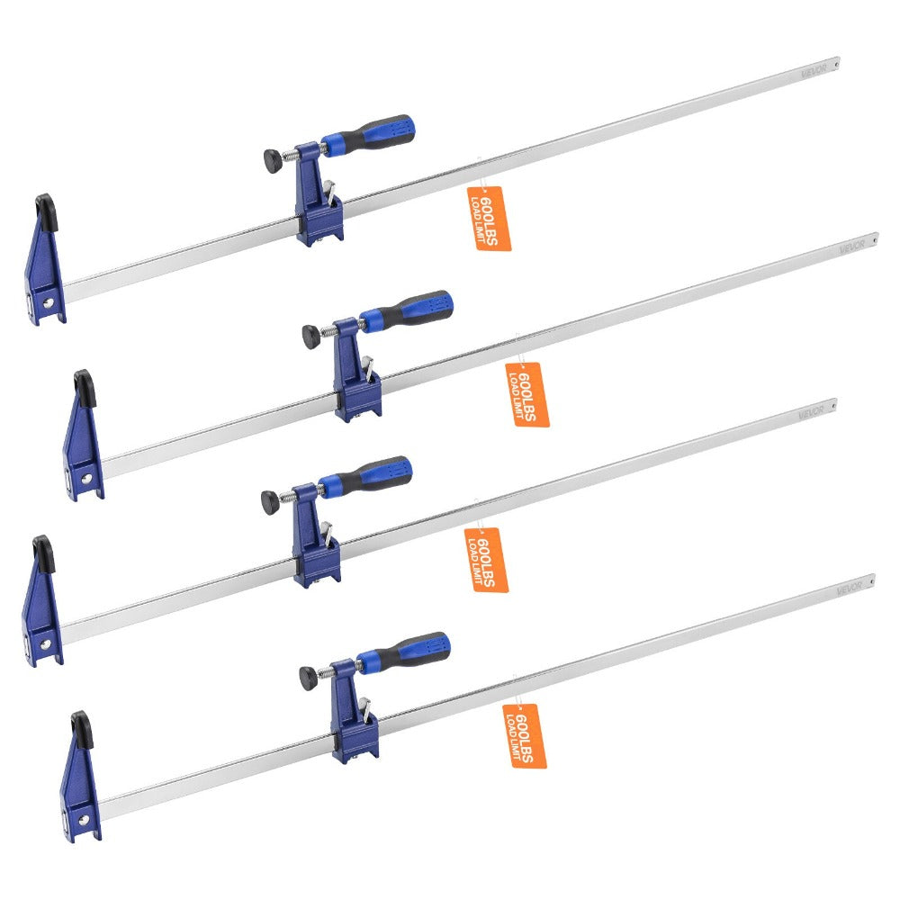 Bar Clamps for Woodworking F Clamp Set ¨C 24¡± & 36¡± Cast Iron Jaw, 600 LB Load, Lockable Slide Bar, 2 or 4-Pack for Furniture Assembly, Glue-Ups & Wood Joining Projects