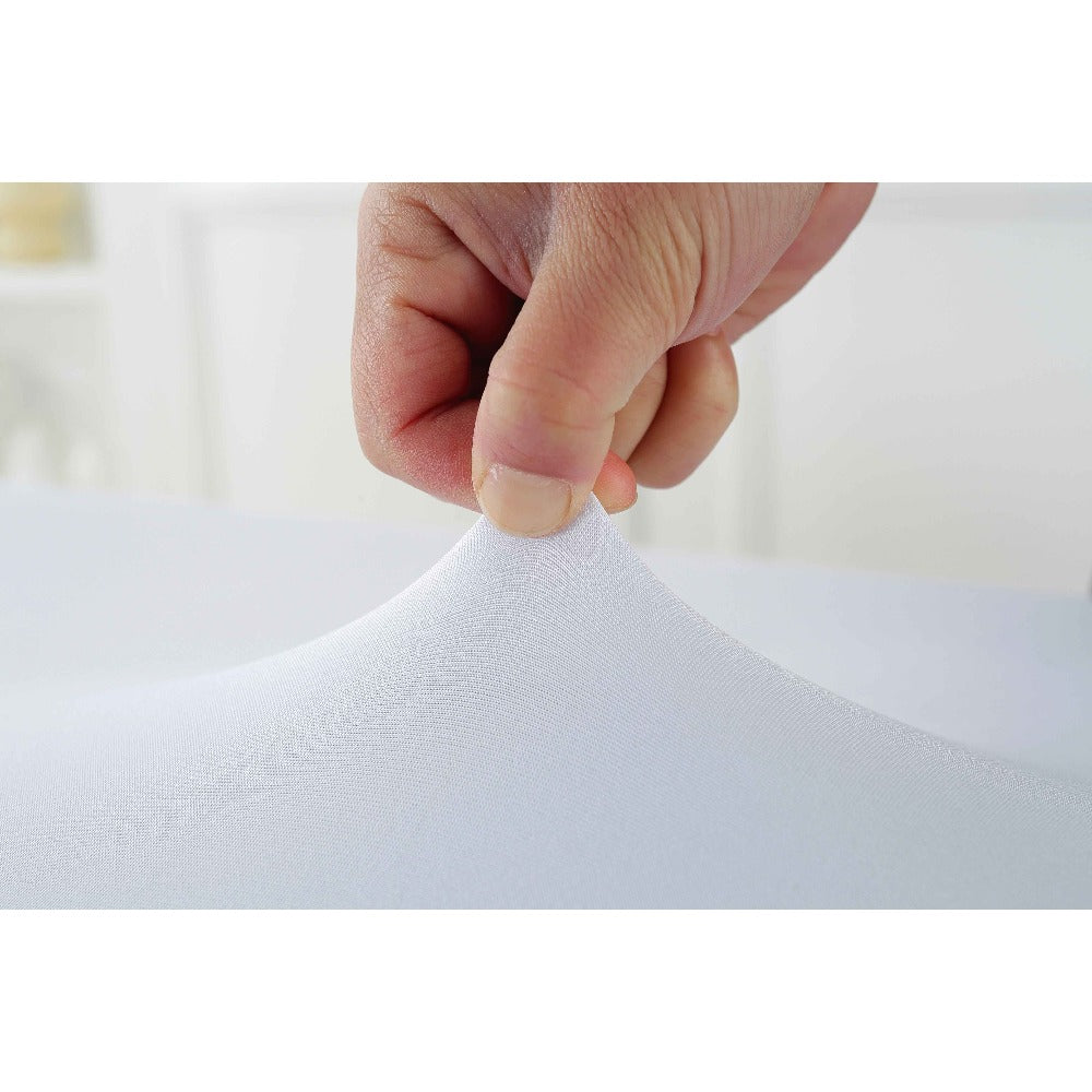 Spandex Tablecloth Stretch Table Cover Fitted Rectangle Table Cloth for Wedding Party Event 3/5pcs White Black