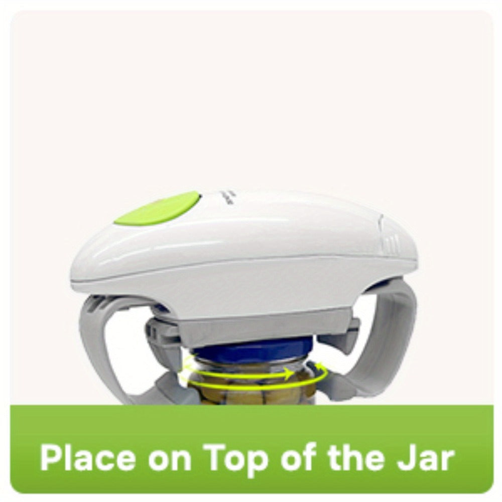 Electric Jar Opener & Bottle Opener ¨C One-Touch Automatic Lid Opener for Arthritic Hands, Seniors & Weak Grip, Battery Operated, Heavy Duty