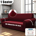 Stretch Sofa Cover Elastic Band | Milk Fiber Fabric Slipcover, Machine Washable Polyester Spandex, 1 to 4 Seater Armchair Couch Cover, Red Gray Blue Black Coffee, Home Decor