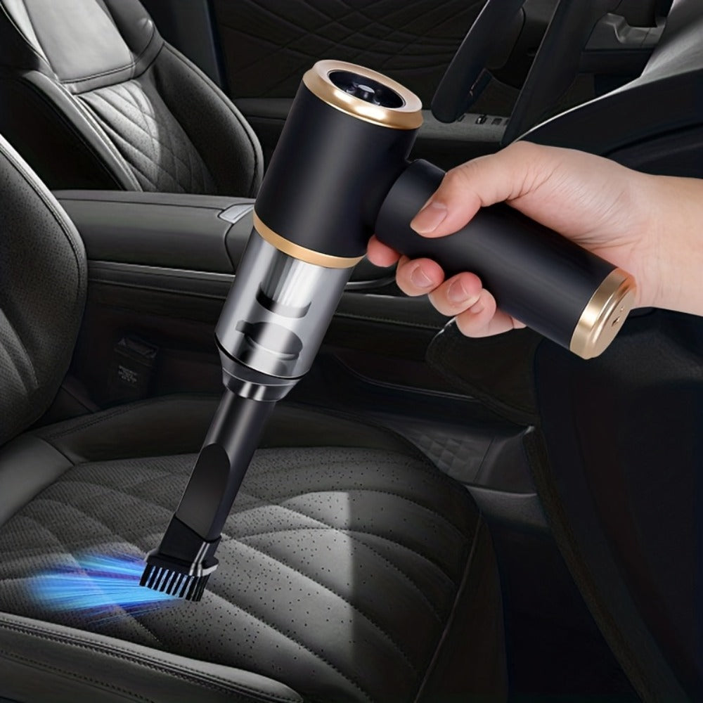 2-in-1 Handheld Vacuum Blower USB Rechargeable Cordless Mini Vacuum Cleaner Blow Suction Mode with Filter Dust Cup for Home Car Office Keyboard Lightweight