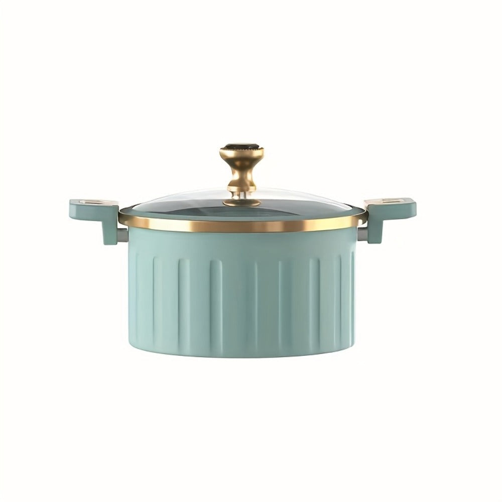 Enamel Cooking Pot Large Capacity ¨C Nonstick Double-Handle Stew Pot for Stewing, Boiling & Baking, Multifunctional Dutch Oven Style Home Pot for Family Gatherings, Holiday Cooking & Everyday Use