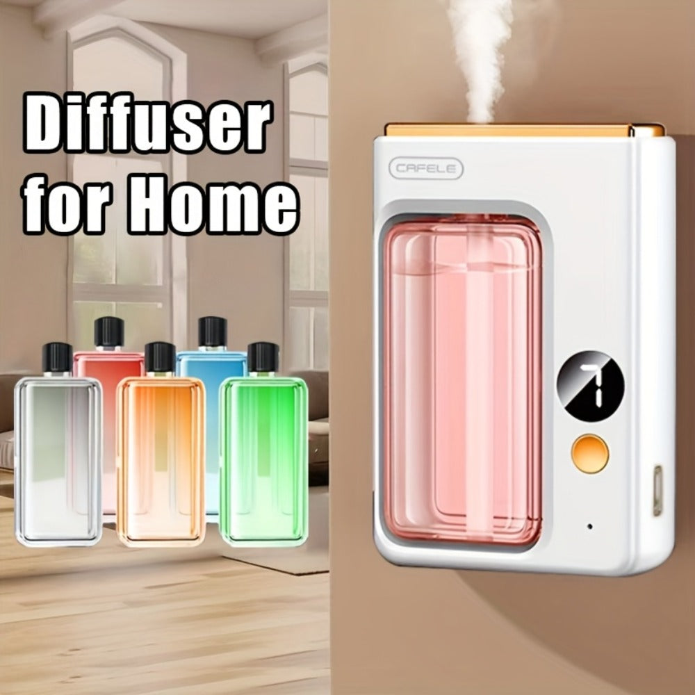 Aroma Diffuser & Humidifier 2-in-1 ¨C USB Powered, 7-Level Mist, Odor Eliminator, Includes Essential Oil (Shangri-La or Encounter), Compact Air Moisturizer & Fragrance Diffuser for Home, Office & Bedroom
