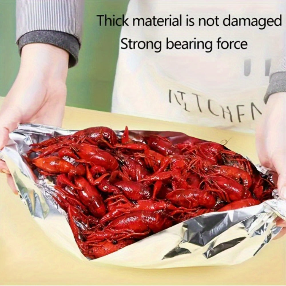 Heavy Duty Aluminum Foil Roll 12 Inch Wide 30 Sq Ft for Restaurant Food Packaging Grilling Cooking