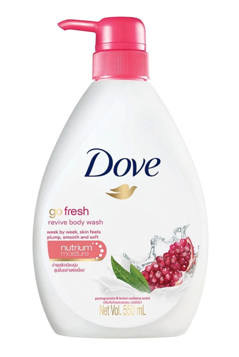 Dove Body Wash Revive Pump 550ml - 2 Pack | Moisturizing Shower Gel with Refreshing Scent