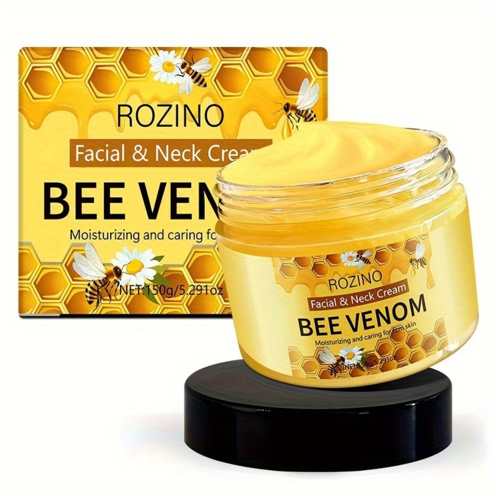 Bee Venom Face & Neck Lifting Firming Cream 150g with Hyaluronic Acid & Vitamin E ¨C Anti-Aging Moisturizer for Tightening, Hydrating & Smoothing Skin