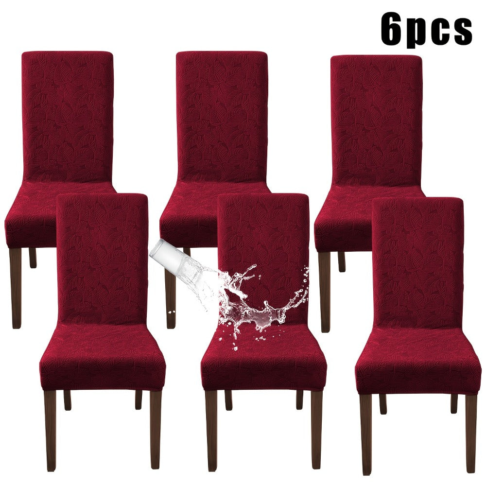 Stretch Dining Chair Covers Set of 4/6 - Plant Print Slipcovers for Dining Room Kitchen Chairs, Elastic Parsons Chair Protector, Home Decor