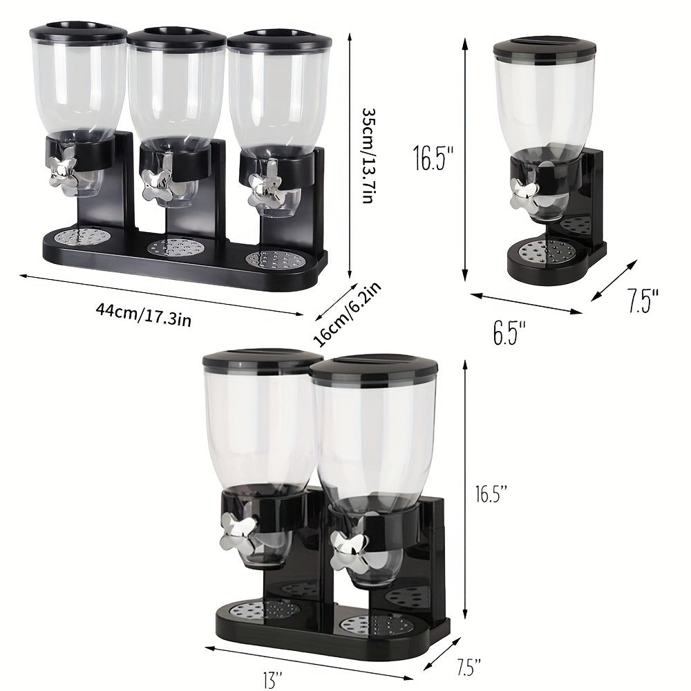 Dry Food Dispenser & Candy Organizer with Spoon Bowl Lid ¨C Countertop Snack Container for Pantry Kitchen 17.5 Oz