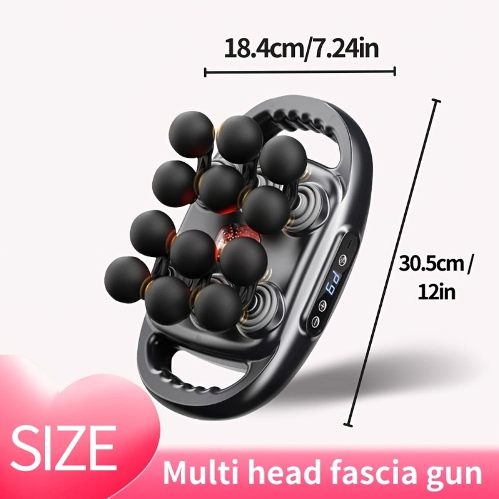 Massage Gun for Deep Tissue Relief ¨C Cordless Percussion Massager with 9 Speeds & 9 Modes, Multiple Heads for Back, Neck, Shoulders, Legs & Feet | Gift for Dad & Mom