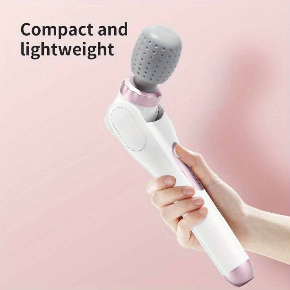 Electric Handheld Massager 180¡ã Foldable Massage Stick | 5-Speed Vibration USB Rechargeable Rotating Head | Full Body Relief Neck Back Shoulder Leg Waist | Portable Cordless Massager Gift for Women Men