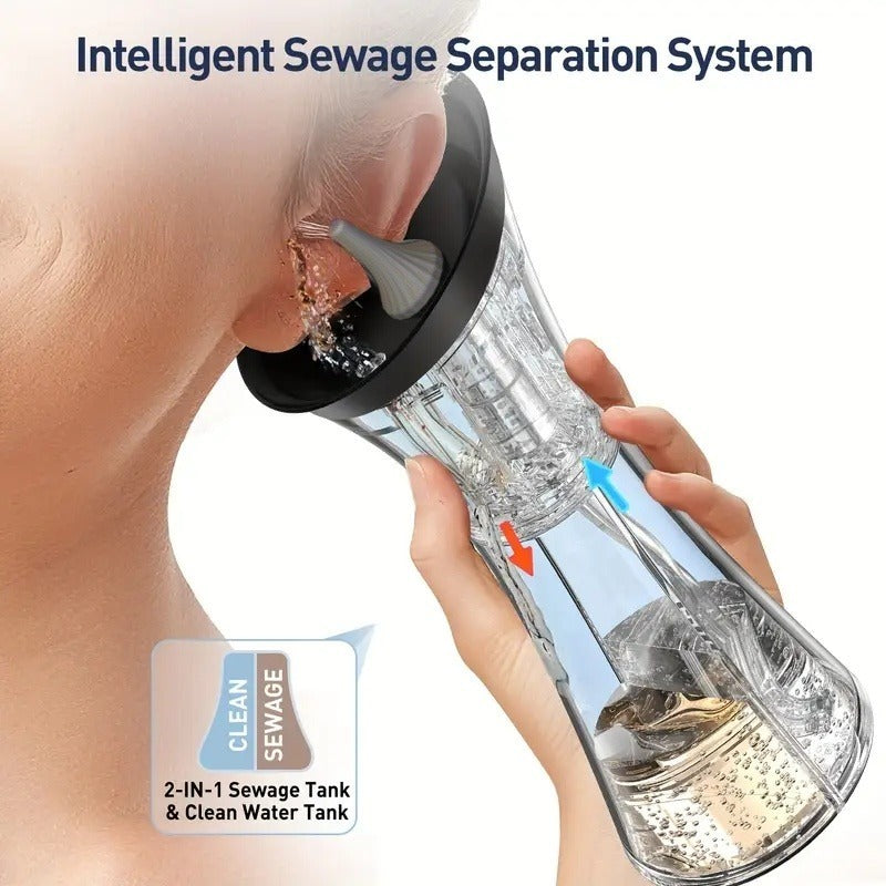 Earwax Removal Kit Pro with Visual Waste Tank ¨C Interchangeable Nozzles, USB Rechargeable Ear Cleaner for Adults, Ear Scoop & Ear Washer Options
