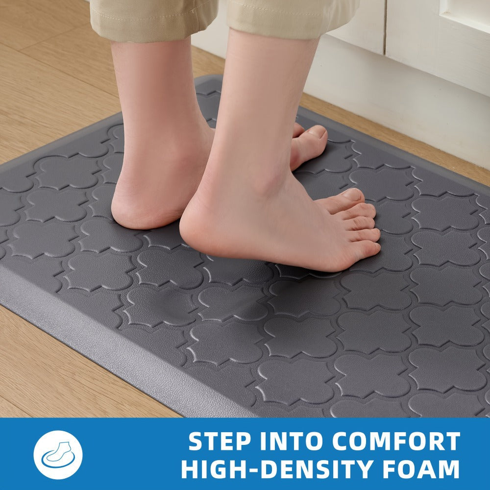 Anti Fatigue Kitchen Mat Set 2 Piece Cushioned Non-Slip Standing Mat for Kitchen Sink Office Laundry Floor Comfort