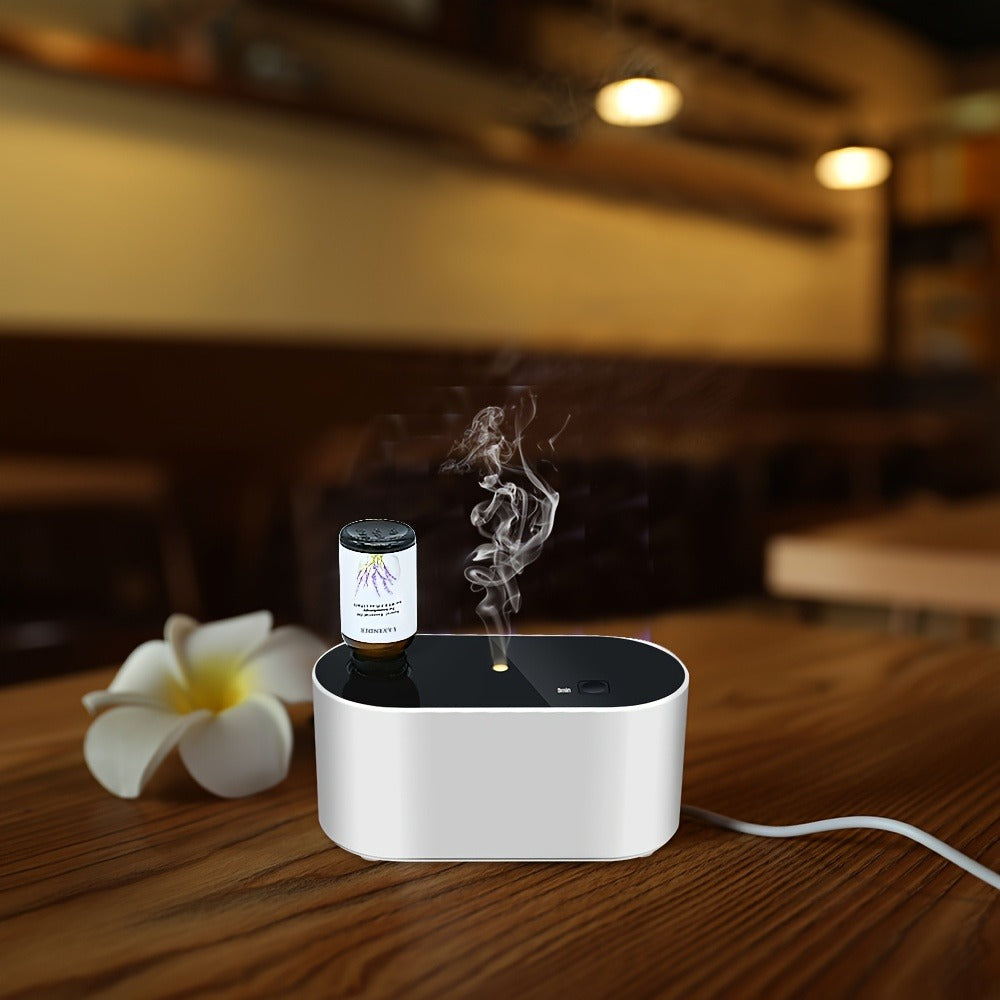 Waterless Essential Oil Diffuser ¨C Smart Aroma Diffuser with 3 Modes, Auto Cycle Atomizer & Colorful LED Lights for Home Office Car Yoga, Mini Portable Scent Diffuser (Oils Not Included)