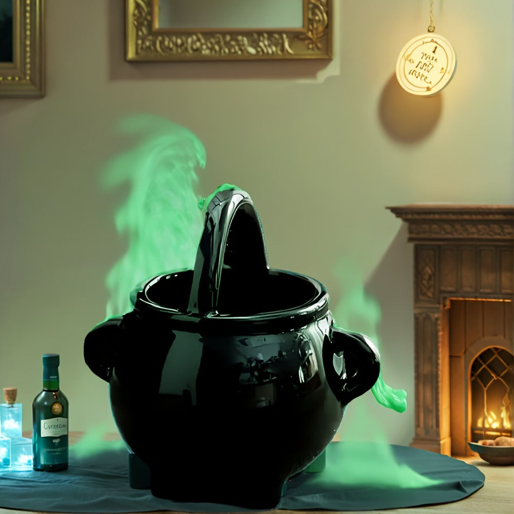 Ceramic Wax Melter Hanging Incense Holder Tealight Diffuser Black Witch Style Home Decor for Yoga Meditation Spa Aromatherapy Boho Gothic Gift