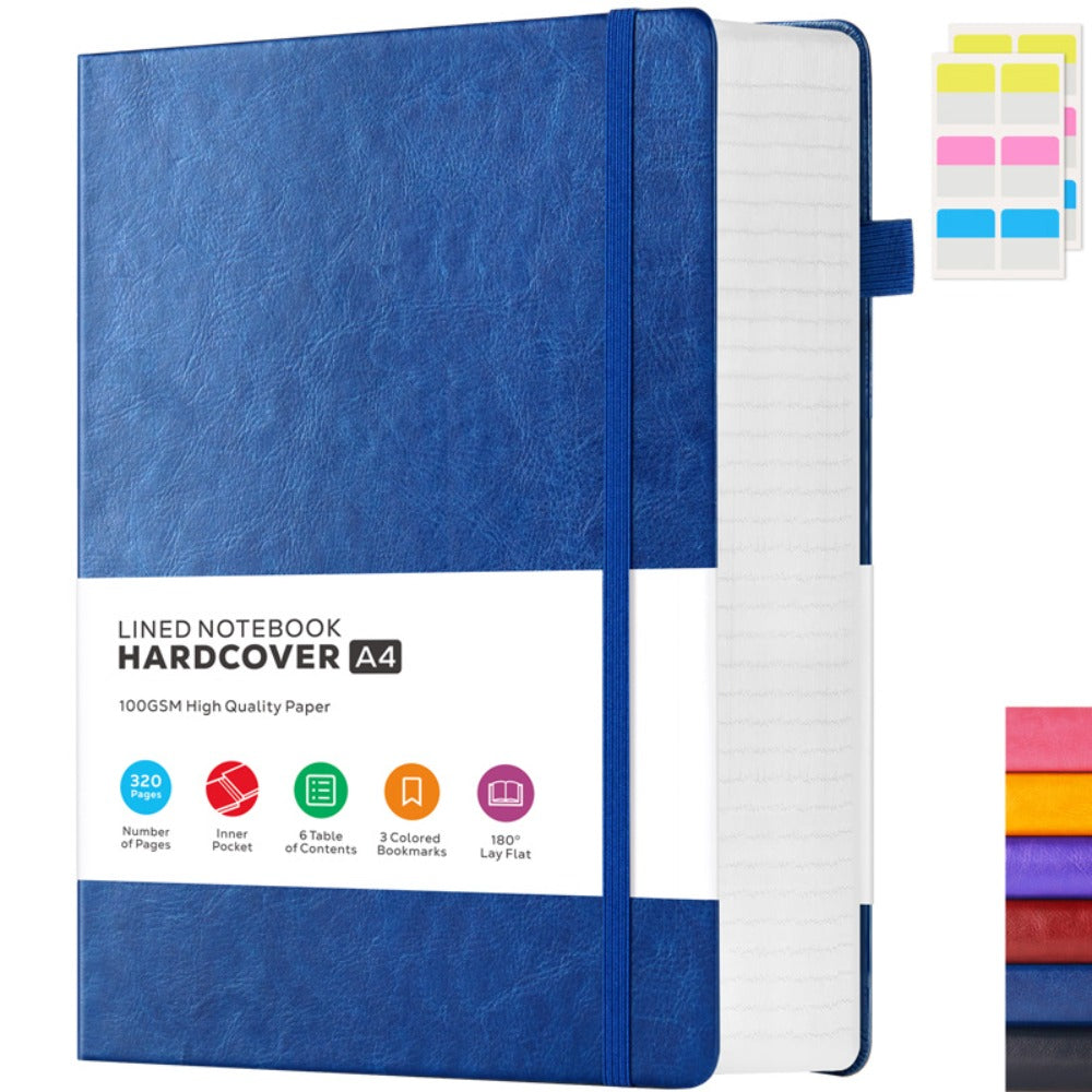 A4 Hardcover Lined Journal Notebook 320 Pages, Faux Leather College Ruled Notebook with 100GSM Thick Pages, 8.5x11 Large Writing Journal for Women Business School
