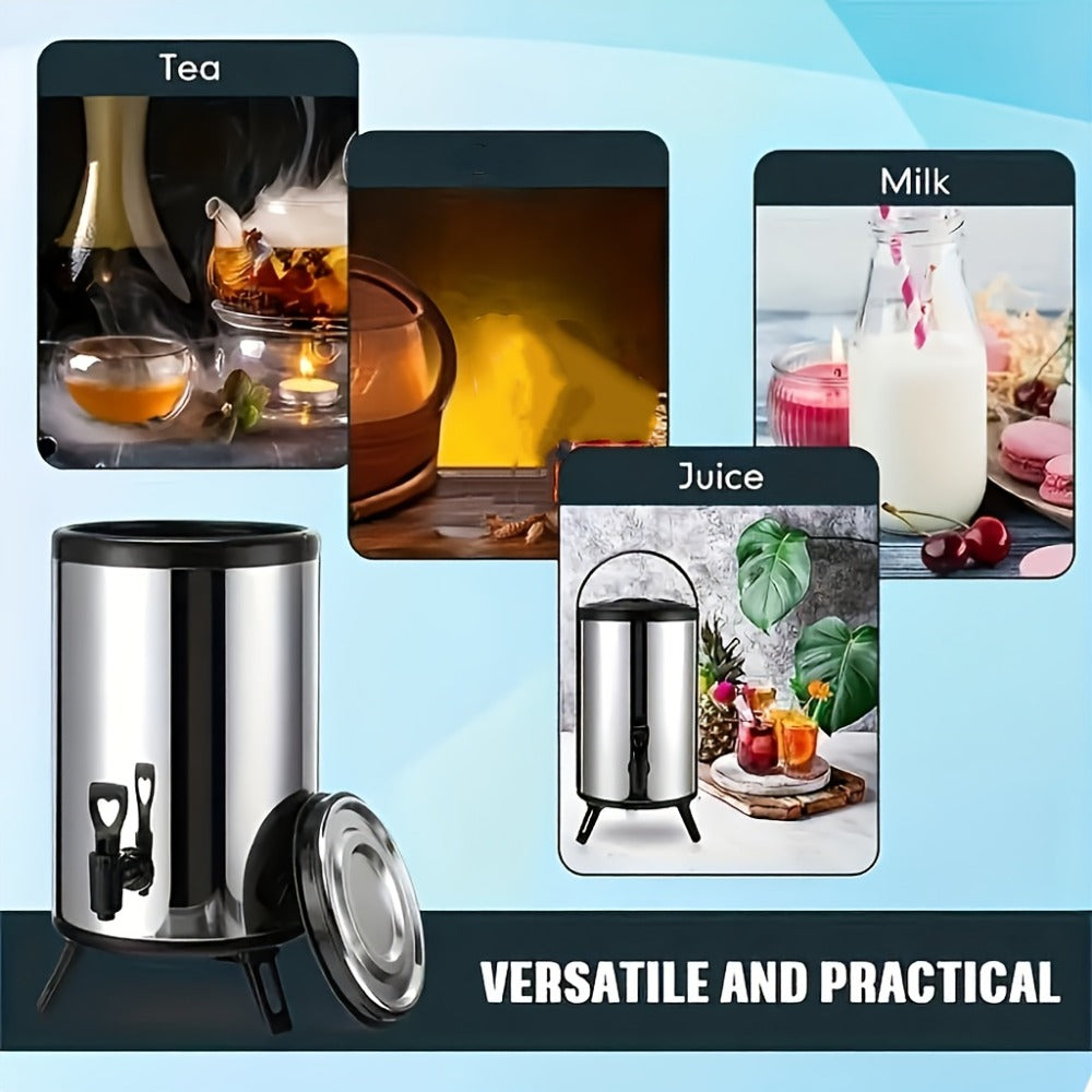 Insulated Beverage Dispenser Large Capacity - Hot & Cold Drink Server for Coffee Tea Juice, Ideal for Home Kitchen Party Catering Travel - 1.59 Gal & 2.11 Gal
