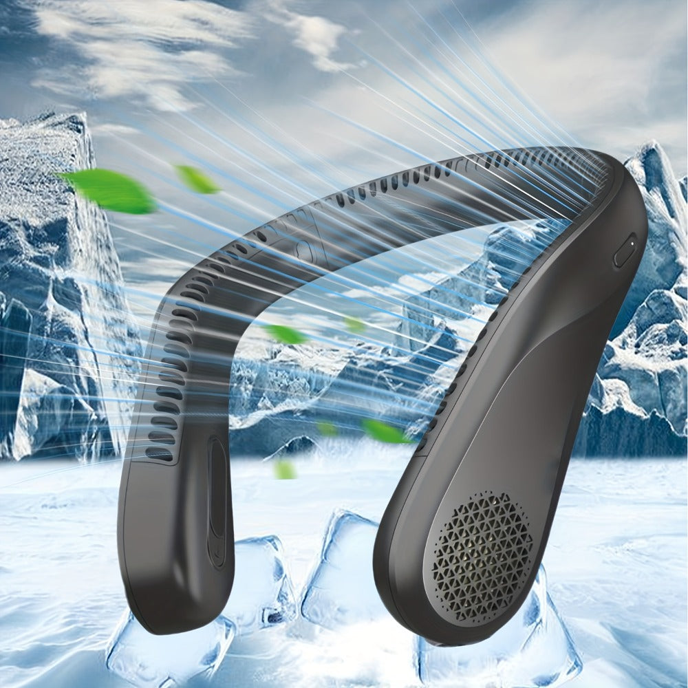 Neck Fan Portable Bladeless 360¡ã Cooling, 16-Hour Battery Life, 4 Speed Settings, USB Rechargeable Hands-Free Wearable Personal Fan for Women and Men, Travel, Office, Outdoor, Camping and Stocking Stuffer