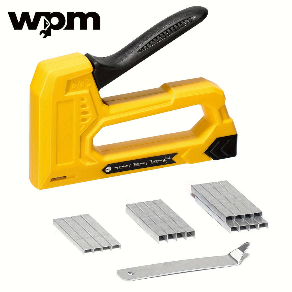 Staple Gun with Staples 1600pcs, Light Duty Upholstery Staple Gun Kit with JT21 Staples 1/4 5/16 3/8 inch & Staple Remover, Manual Fabric Stapler for Wood, Crafts, DIY, Home Decoration