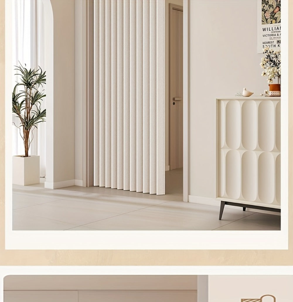 Magnetic Room Divider Curtain Doorway - Rodless Bohemian Striped Door Curtain, 210GSM Thickened Polyester, Natural Drape, Space Partition for Living Room Bedroom Kitchen, Machine Washable, No Rod Needed