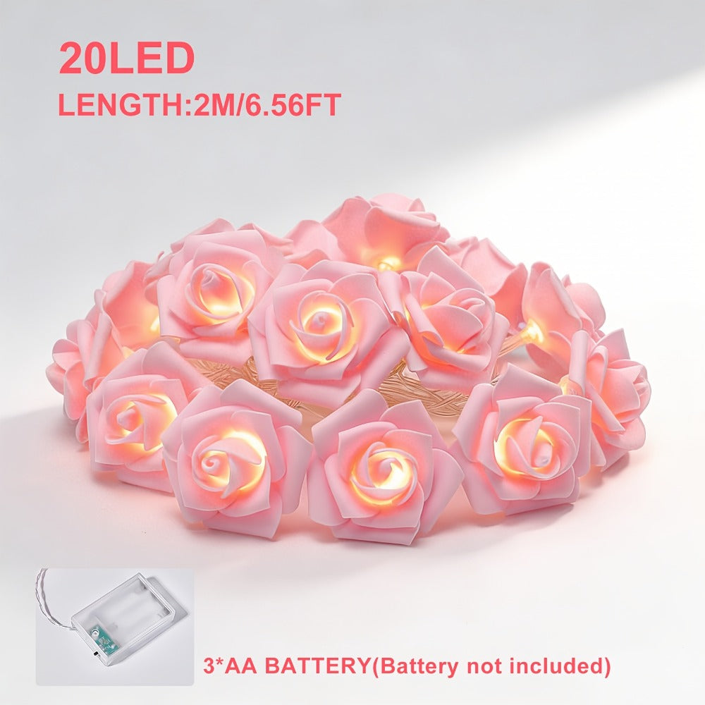 Rose Crystal LED Night Light ¨C Colorful Floral LED Sign Lamp, Romantic Desk Light for Bedroom Vanity, Unique Gift for Girlfriend Wife Mom on Women's Day Anniversary Birthday (4 Styles)