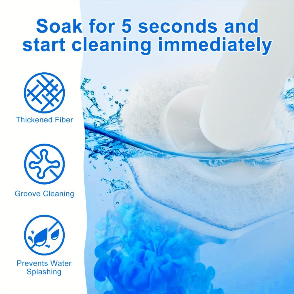 Toilet Brush Refill Heads 18/48/100 Pack Compatible with Clorox ToiletWand - Premium Upgraded Fiber Bristles for Deep Toilet Cleaning, Disposable Replacement Heads for Toilet Wand Scrubber