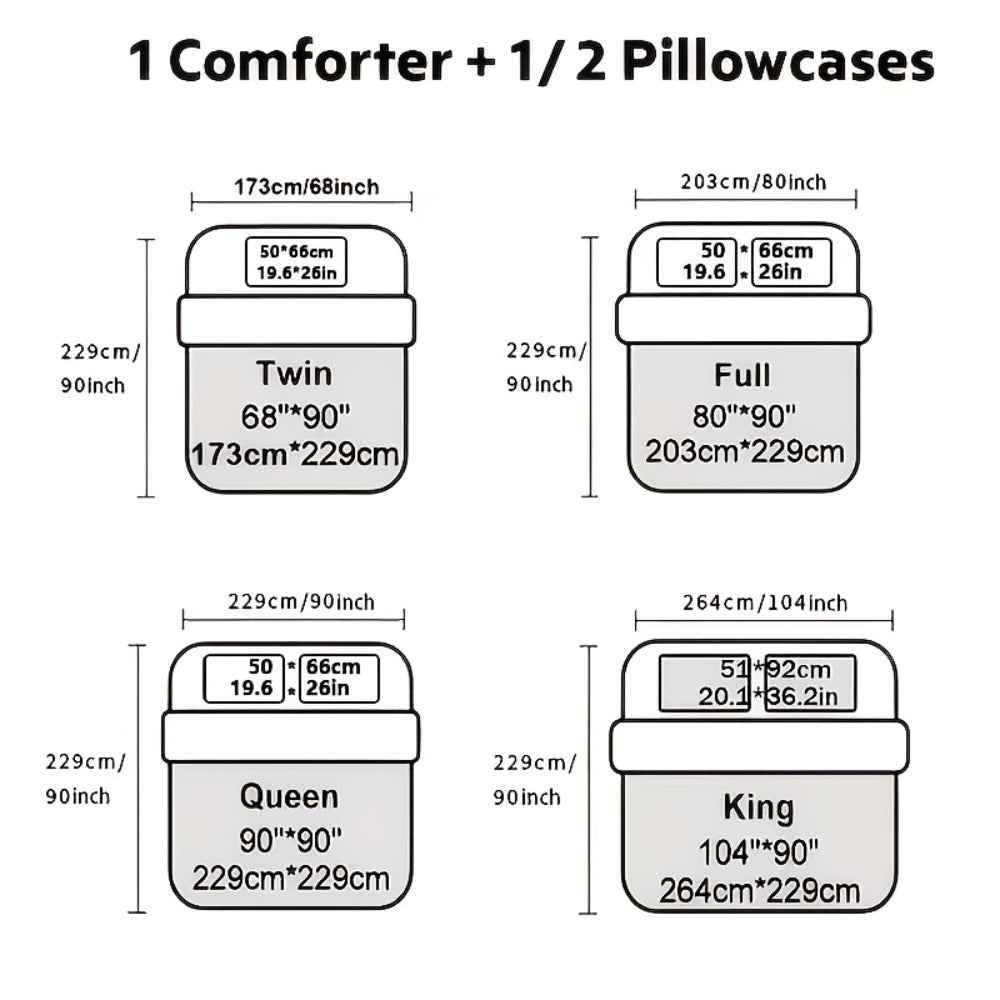 Comforter Set 2-3 Piece Rhombus Grid Luxury - Soft Lightweight Breathable Oversized Bedding Set with Pillowcases, All Season Twin Queen King, 24 Colors Available