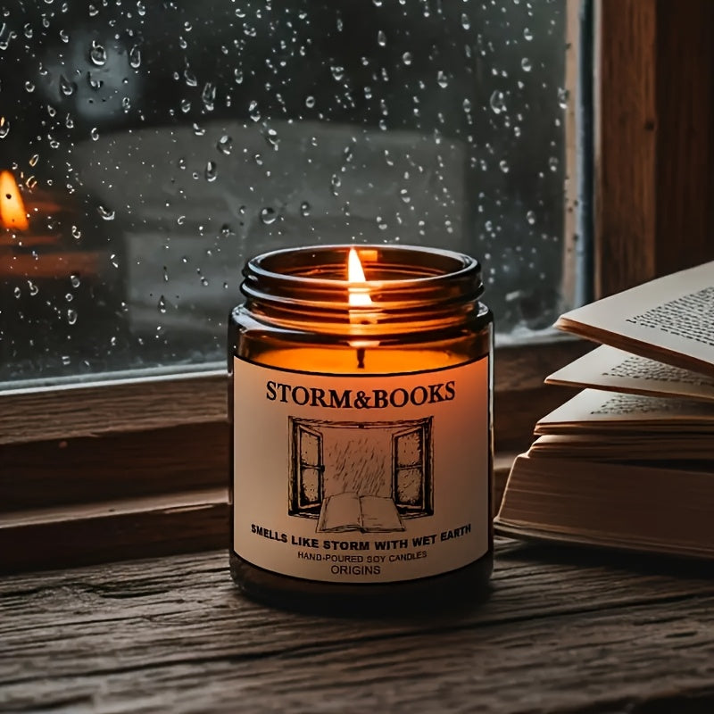 Scented Soy Candle Bookstore Aroma - Long Burning Book Lover Candle Gift for Home Decor, Relaxation, Mother's Day & Teacher Appreciation
