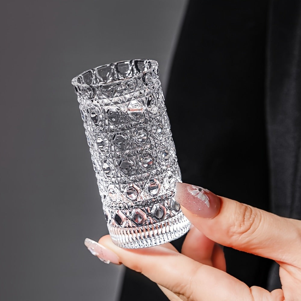 Shot Glass Set Diamond Engraved ¨C Whiskey Vodka Tequila Glasses for Parties Weddings Home Bar Entertaining Reusable Barware Gift