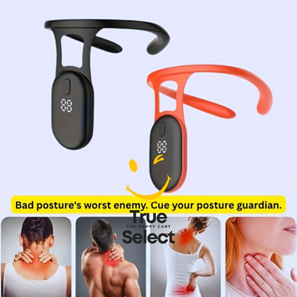 Posture Corrector Smart Vibration Reminder 1pc or 2pcs - Auto-Sensing 25¡ã Slouch Alert USB Rechargeable Neck Back Support Trainer for Desk Office Gaming, Breathable ABS Silicone, Gift Ready