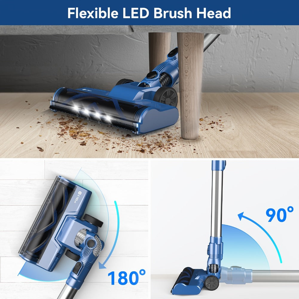 Cordless Vacuum Cleaner Stick Vacuum ¨C MAX 70Kpa Suction, 45-Min Runtime, Anti-Tangle, 50.72oz Dust Cup, Rechargeable Wireless Vacuum for Hardwood Floor, Carpet & Pet Hair