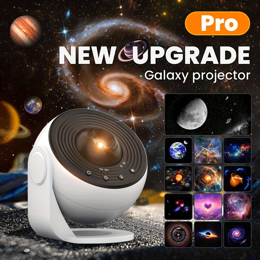 Galaxy Earth Projector Lamp 4K HD with 13 Film Cards Globe Night Light Projector for Bedroom - Star Galaxy Projection Table Lamp for Home Decor, Kids Room, Ambient Lighting & Gift