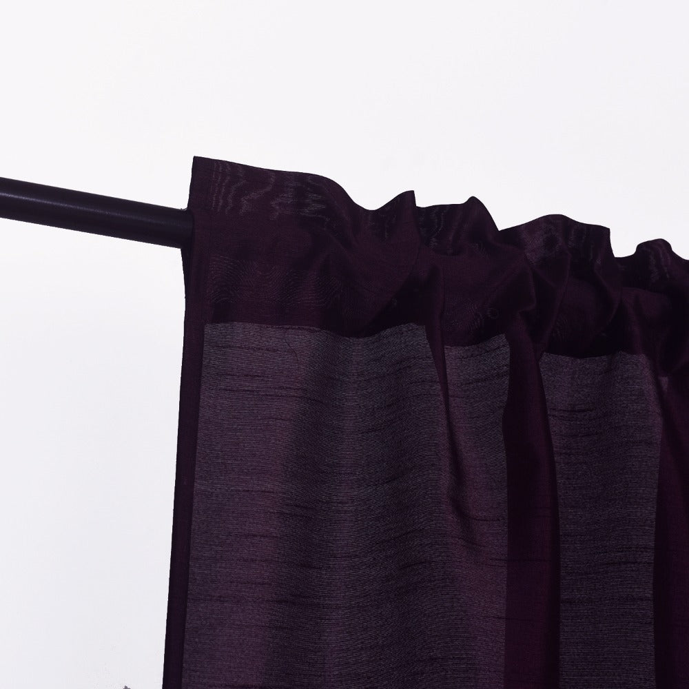 Kitchen Curtains 3 Panels Faux Silk Sheer Tier and Valance Set Rod Pocket 2 Tiers 26x36 inch + Valance 52x14 inch for Kitchen Bathroom Window Drapes