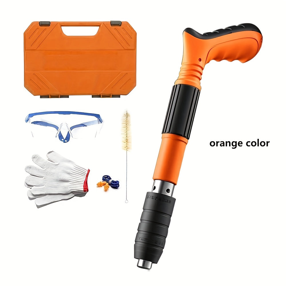 Manual Nail Gun for Concrete & Brick - 5-Speed Adjustable Mini Nailer Compact Lightweight Portable Nail Gun for DIY Home Decoration Construction Carpentry Tool