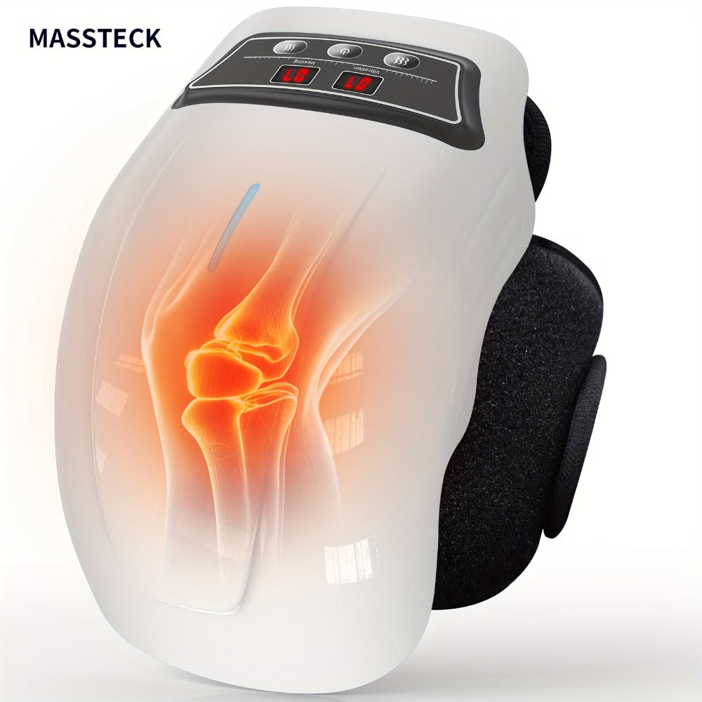 Knee Massager with Heat - 9 Heating Modes & 9 Vibration Speeds, Cordless Electric Knee Brace Massager with Adjustable Straps for Joint Pain Relief, Arthritis, Muscle Recovery, Gift for Mom Dad