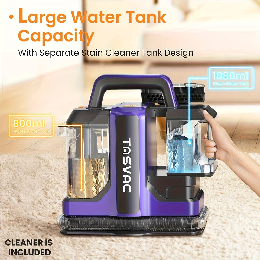 Portable Spot Cleaner for Carpet & Upholstery | Dual Brush Power Suction Stain Remover with Multifunctional Tools ¨C Deep Cleans Sofa, Car Seats, Stairs & Pet Stains