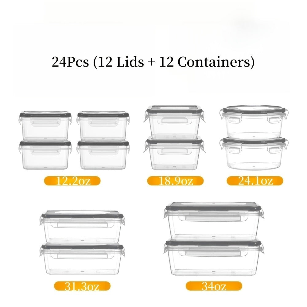Food Storage Containers with Lids Airtight Plastic Meal Prep Containers Stackable Leak Proof BPA Free for Pantry Kitchen Refrigerator Freezer with Labels