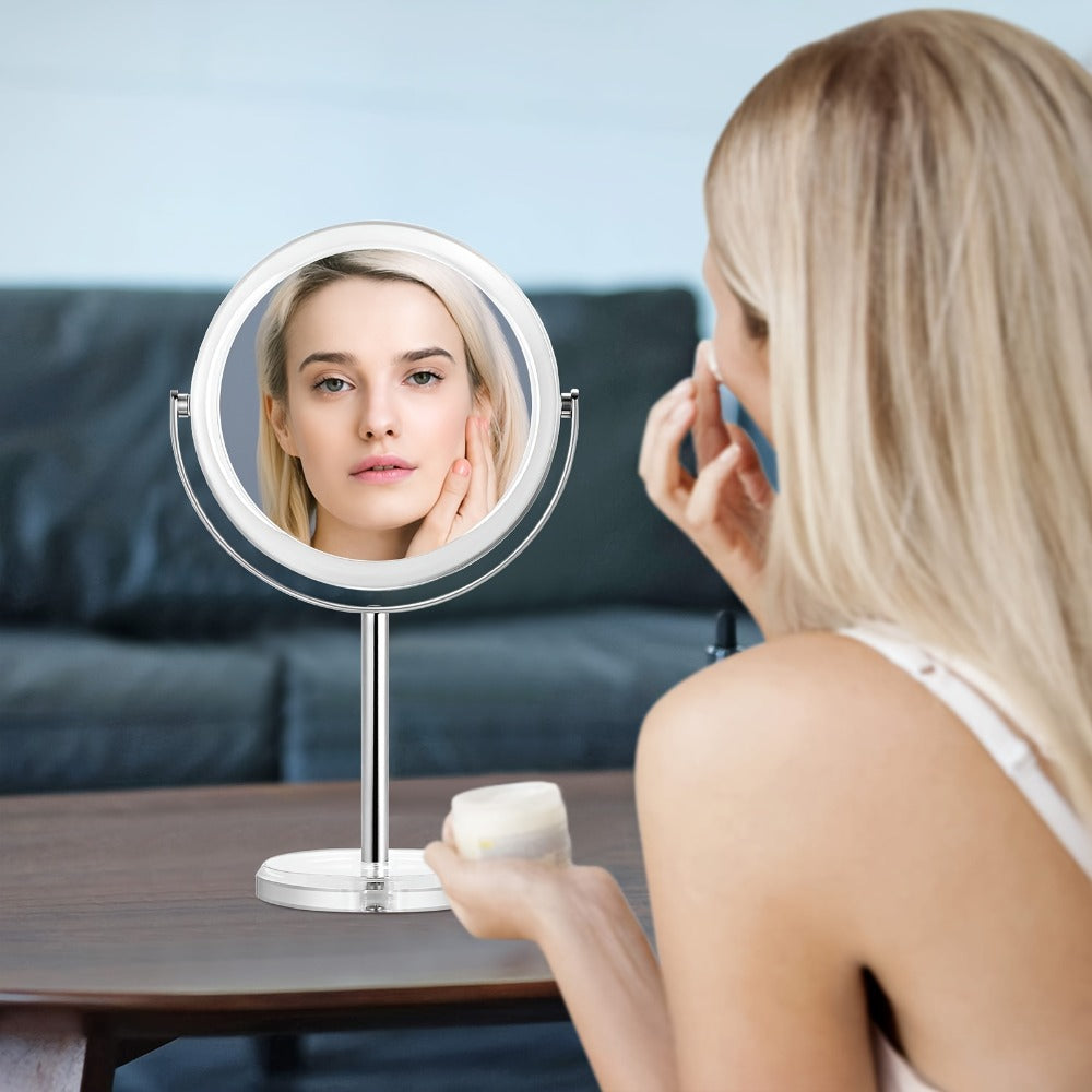 1X/30X Magnifying Makeup Mirror with Stand ¨C Double Sided 360¡ã Rotation Vanity Mirror for Travel & Home